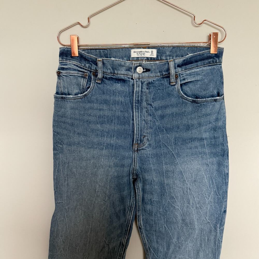 Abercrombie Fitch Womens Ultra High Rise The 90’s Straight Jeans Size 30 10S - Picture 3 of 7